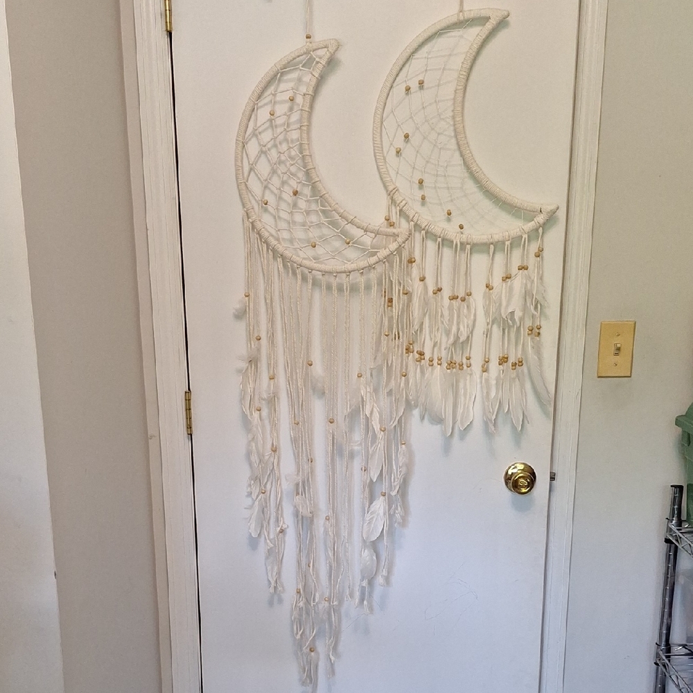 Half Moon Dream Catchers Set Of 2 EUC